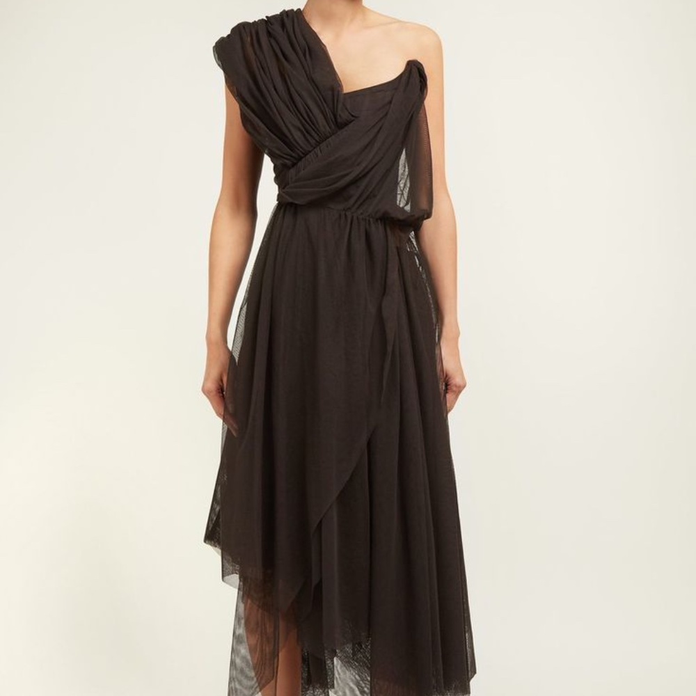 $4000 NWT! Vivienne Westwood Black Three Piece Tempest in a Teacup Dress IT40-42